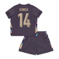 Anglicko Ezri Konsa #14 Vonkajší Detský futbalový dres ME 2024 Krátky Rukáv (+ trenírky)